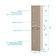 AURLANE - Meuble et colonne de Salle de Bains LEON 80cm Marron Glacé - Façades Ondulées - Vasque Blanche Mate - vignette