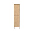 AURLANE - Colonne de rangement Chêne Clair sur Pieds - Hauteur 160 cm - 2 Portes - XENOS - vignette