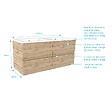 AURLANE - Meuble de salle de bains 120cm 4 Tiroirs_Chêne Naturel + Vasque céramique blanche - TIMBER 120 - vignette