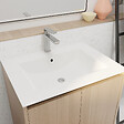 AURLANE - Pack Meuble Salle de Bains 60 cm Chêne Clair, 2 portes avec Vasque Céramique - XENOS - vignette