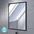 AURLANE - Pack Meuble SDB 60cm sur pieds 3 tiroirs Chene_Vasque noire + Miroir - TIMBER 60_Pack13 - vignette
