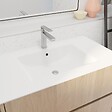 AURLANE - Pack Meuble Salle de Bains 80 cm Chêne Clair, 2 tiroirs avec Vasque Céramique - XENOS - vignette