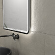 AURLANE - Meuble salle de bains 80 cm 2 tiroirs - Chêne et noir - Vasque ronde - Miroir Black Led - OMEGA - vignette