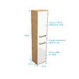 AURLANE - Meuble colonne de douche 30x35 cm suspendu - 2 portes finition blanc mat - vignette