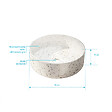 AURLANE - VASQUE TERRAZZO GRIS - Diam 35cm x 12cm - RONDE EN CERAMIQUE BLANC MAT - vignette