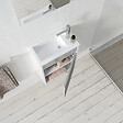 AURLANE - Meuble Lave Mains MINI 40x50x22 cm - Gris et Blanc - vignette