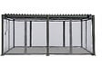 HABITAT ET JARDIN - Pergola bioclimatique en aluminium avec rideau et moustiquaire "Kensington" - 3 x 5 m - Gris - vignette