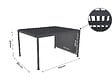 HABITAT ET JARDIN - Pergola bioclimatique avec store en aluminium "Windsor" - 3 x 4 m - Gris - vignette