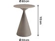 HABITAT ET JARDIN - Table haute bistro de jardin ⌀80 cm "Néora" - Taupe - vignette