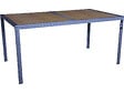 HABITAT ET JARDIN - Table de jardin métal imitation bois "Tossa" - 160 x 90 x 75 cm - Marron - vignette