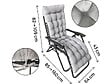 HABITAT ET JARDIN - Lot de 2 fauteuils de jardin inclinable zéro gravité avec coussin matelassé "Sintra" - Noir - vignette