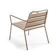 OVIALA - Fauteuil de jardin bas en métal taupe - Palavas - vignette