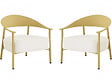 HABITAT ET JARDIN - Lot de 2 fauteuils de jardin en plastique et métal "Céora" - Jaune - vignette