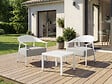 HABITAT ET JARDIN - Lot de 2 fauteuils de jardin en plastique et en métal "Céora" - Blanc - vignette