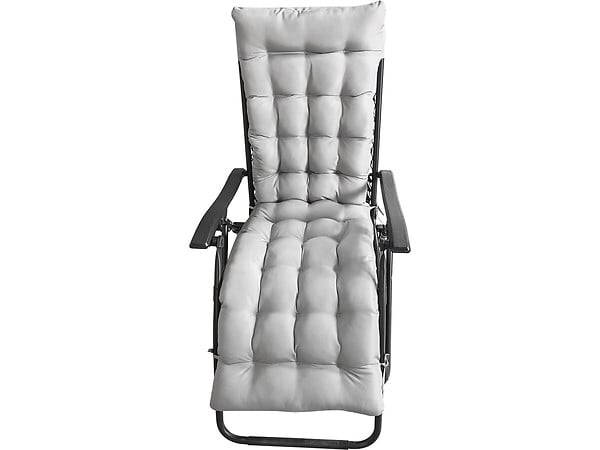 HABITAT ET JARDIN - Lot de 2 fauteuils de jardin inclinable zéro gravité avec coussin matelassé "Sintra" - Taupe - large