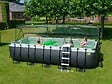 EXIT TOYS - Piscine tubulaire Black Leather rectangulaire 5,40 x 2,50 x 1,22 m avec dôme - Exit Toys - vignette