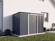 HABITAT ET JARDIN - Abri de jardin en métal avec toit monopente "Orlando" - 3,64 m² - Gris - vignette