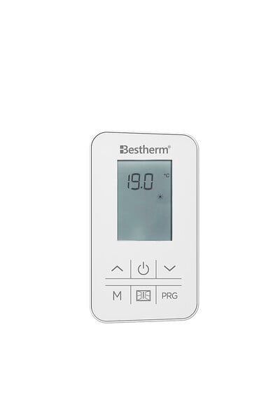 BESTHERM - Radiateur électrique fixe à inertie sèche céramique - BESTHERM - ARIA 2000W  - vertical blanc - large