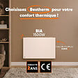 BESTHERM - Radiateur électrique fixe à inertie sèche fonte - BESTHERM - BIA 1500W - horizontal blanc - vignette
