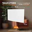 BESTHERM - Radiateur électrique fixe à inertie sèche fonte - BESTHERM - BIA 1500W - horizontal blanc - vignette