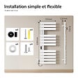 EMKE - EMKE Sèche-serviettes Électrique Salle de Bain WiFi 1300x500 mm 440W, Blanc, Chauffe-serviettes Électrique - vignette
