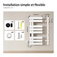 EMKE - EMKE Sèche-serviettes Électrique Salle de Bain WiFi 850x400 mm 230W, Blanc, Chauffe-serviettes Électrique - vignette