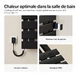 EMKE - EMKE Sèche-serviettes Électrique Salle de Bain WiFi 1000x500 mm 320W, Noir, Chauffe-serviettes Électrique - vignette