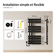 EMKE - EMKE Sèche-serviettes Électrique Salle de Bain WiFi 1000x500 mm 320W, Noir, Chauffe-serviettes Électrique - vignette