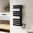 EMKE - EMKE Sèche-serviettes Électrique Salle de Bain WiFi 1000x500 mm 320W, Noir, Chauffe-serviettes Électrique - vignette