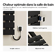 EMKE - EMKE Sèche-serviettes Électrique Salle de Bain WiFi 1000x500 mm 320W, Noir, Chauffe-serviettes Électrique - vignette