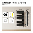 EMKE - EMKE Sèche-serviettes Électrique Salle de Bain WiFi 1000x500 mm 320W, Noir, Chauffe-serviettes Électrique - vignette