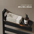 EMKE - EMKE Sèche-serviettes électrique, rotatif à 180, 76 x 45 cm, sèche-serviettes et radiateur pour salle de bain, Blanc - vignette