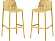 HABITAT ET JARDIN - Lot de 2 chaises hautes de jardin empilable "Vaena" - Jaune - vignette