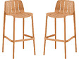 HABITAT ET JARDIN - Lot de 2 chaises hautes de jardin empilable "Vaena" - Orange - vignette