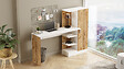 HABITAT ET JARDIN - Bureau en bois "CT2" - 152 x 40 x 120 cm - Pin atlantique Blanc - vignette