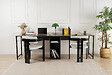 HABITAT ET JARDIN - Bureau en bois "Twin Study Desk" - 240 x 60 x 74 cm - AnthraciteNoir - vignette