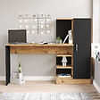 HABITAT ET JARDIN - Bureau en bois "CT2" - 152 x 40 x 120 cm - Pin atlantique Noir - vignette