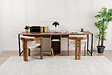 HABITAT ET JARDIN - Bureau en bois "Twin Study Desk" - 240 x 60 x 74 cm - Pin atlantiqueNoir - vignette