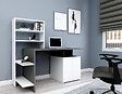 HABITAT ET JARDIN - Bureau en bois "Melis " - 146 x 60 x 128 cm - Blanc Anthracite - vignette