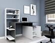 HABITAT ET JARDIN - Bureau en bois "Melis " - 146 x 60 x 128 cm - Blanc Anthracite - vignette
