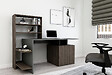 HABITAT ET JARDIN - Bureau en bois "Melis " - 146 x 60 x 128 cm - Noyer Anthracite - vignette