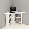 HABITAT ET JARDIN - Bureau en bois "Corner " - 80 x 80 x 73 cm - Blanc - vignette