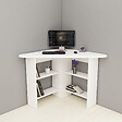 HABITAT ET JARDIN - Bureau en bois "Corner " - 80 x 80 x 73 cm - Blanc - vignette