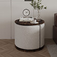 HABITAT ET JARDIN - Table d'appoint avec pouf en bois "Vexana" - 43 x 43 x 47 cm - Marron - vignette