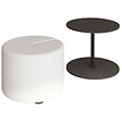 HABITAT ET JARDIN - Table d'appoint avec pouf en bois "Vexana" - 43 x 43 x 47 cm - Gris anthracite - vignette