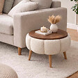 HABITAT ET JARDIN - Table d'appoint en bois "Papatya" - 45 x 45 x 44 cm - Crème - vignette