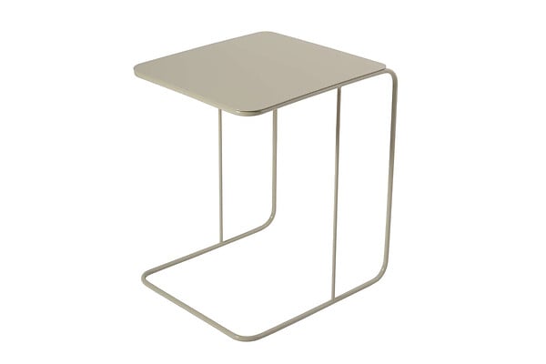HABITAT ET JARDIN - table d'appoint en métal "Poet" 47 x 46 x 57 cm - Taupe - large