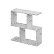 HABITAT ET JARDIN - Table d'appoint en bois "Homemania" - 60 x 20 x 60 cm - Blanc marbré - vignette