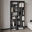 HABITAT ET JARDIN - Bibliothèque en bois "Nicola" - 90 x 30 x 180 cm - Gris anthracite - vignette