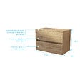 AURLANE - Meuble de Salle de Bains 80 cm à Tiroirs avec Plan Finition Chêne Naturel - TIMBER - vignette